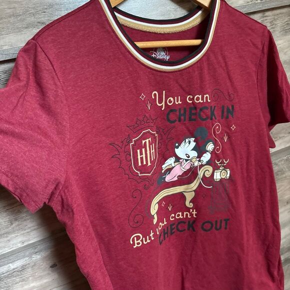 Disney World Hollywood Tower Hotel Tower of Terror Minnie Mouse T-shirt Women's - Picture 2 of 7